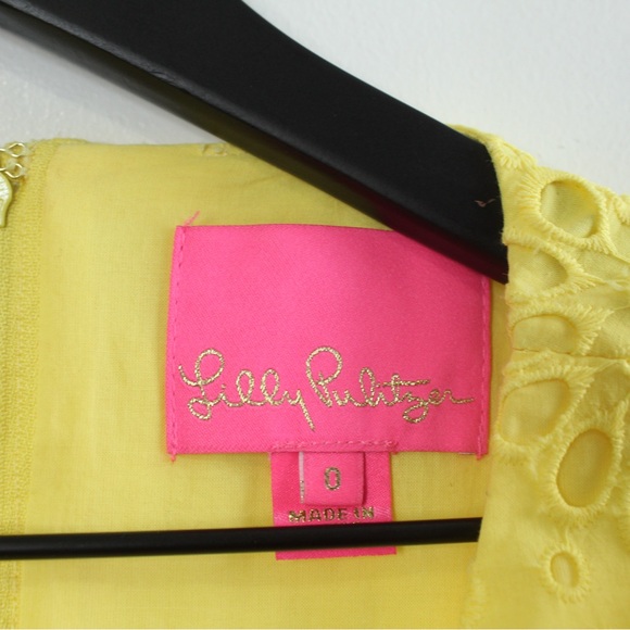 Lilly Pulitzer Aisha Calla Yellow Eyelet Romper - Picture 3 of 8